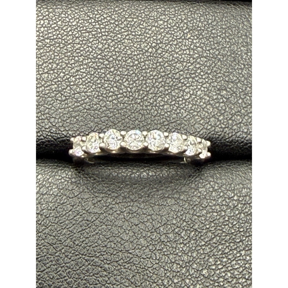 Sterling Silver 8 Stone CZ Band Ring Size 6.75 J16